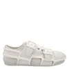 Burberry White Tela Sneaker With Outer Structure In Rubber  In White