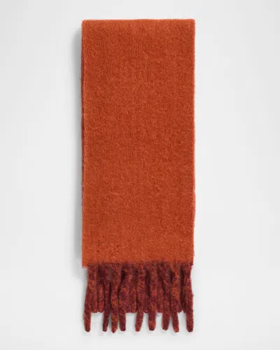 BURBERRY MEN'S WOOL AND NYLON JACQUARD LOGO SCARF