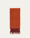 Burberry Men's Wool And Nylon Jacquard Logo Scarf In Ginger