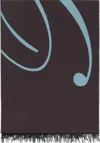 Burberry Wool And Silk Scarf In Black