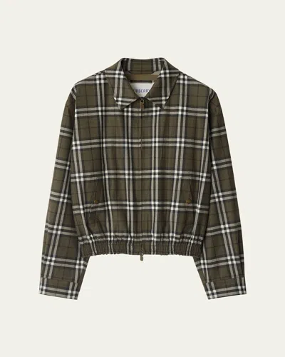 Burberry Karierte Jacke In Green