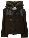 Burberry Wool Duffle Jacket In Green