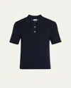 Burberry Wool Polo Shirt In Blue