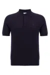Burberry Wool Polo Shirt In Blue