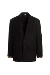Burberry Tailored Wool Blazer Jacket In Black