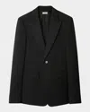 Burberry Cotton Blend Tailored Jacket In Black