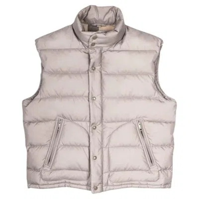 Pre-owned Burberry Men's Xl Sand Down Gilet With Iconic Check Lining In Brown