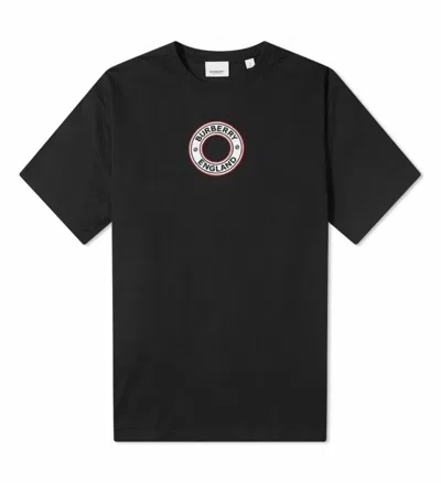 Pre-owned Burberry Mens Archway Logo Applique Black T-shirt