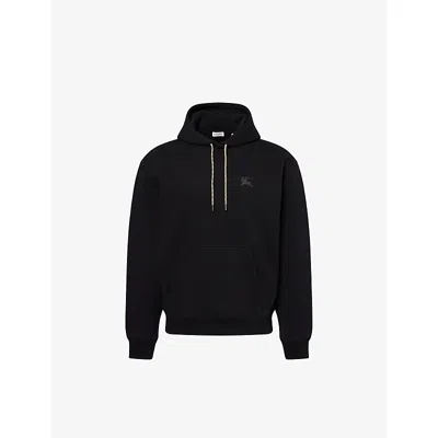 Burberry Black Sweatshirt With Check-pattern Inserts