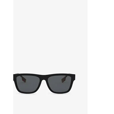 Burberry Mens Be4293 Rectangle-frame Polarised Sunglasses