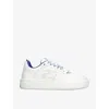 Burberry Calf Leather Sneakers With Contrasting Sole And Woven Laces In White