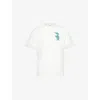 Burberry White T-shirt With Equestrian Knight Logo Print On The Front In Cotton Man In Chalk