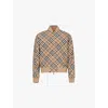 Burberry Mens Linden Ip Check Check-pattern Relaxed-fit Wool-blend Bomber Jacket In Linden Ip Check