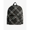 Burberry Logo-embroidered Checked Coated-canvas Backpack In Snug
