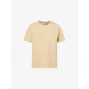 Burberry Men Beige Crewneck T-shirt With Check Motif On The Collar In Cotton Man In Neutral