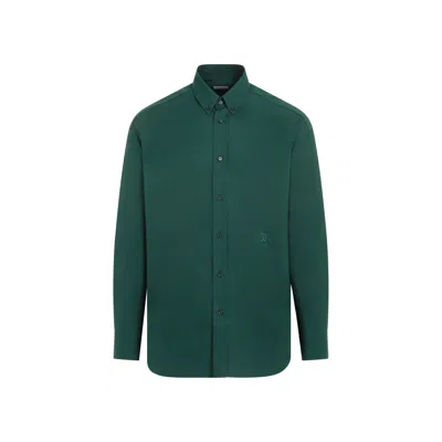 Burberry Mens Green 100% Cotton Shirt For Summer 2024