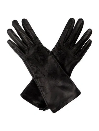 Pre-owned Burberry Mens' Leather Gloves  W/tags In Black
