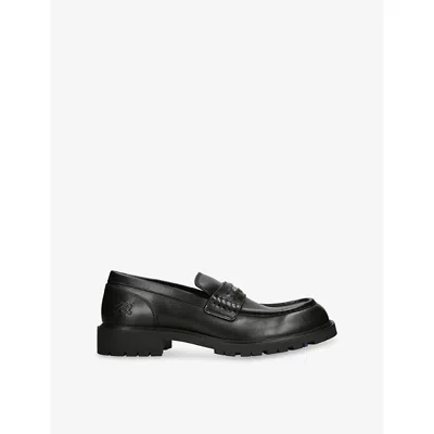 Burberry Mens Black Rogue Leather Loafers