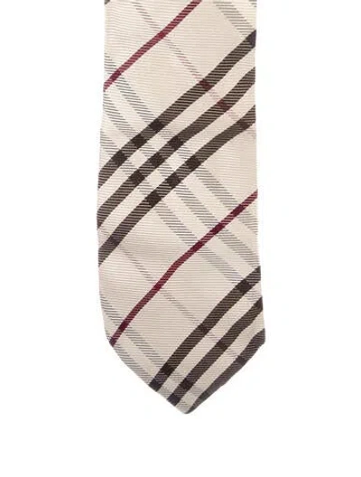 Pre-owned Burberry Mens Tie In Neutral