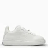 BURBERRY MEN'S WHITE CALF LEATHER SNEAKERS FOR SS24