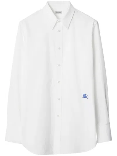 Burberry Whit Poplin Shirt In White
