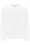 Burberry Mens White Crew-neck Sweatshirt With Equestrian Knight Motif For Fw23 In White
