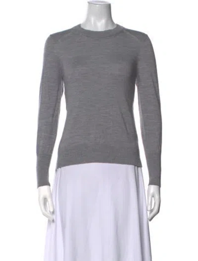 Pre-owned Burberry Merino Wool Crew Neck Sweater In Black