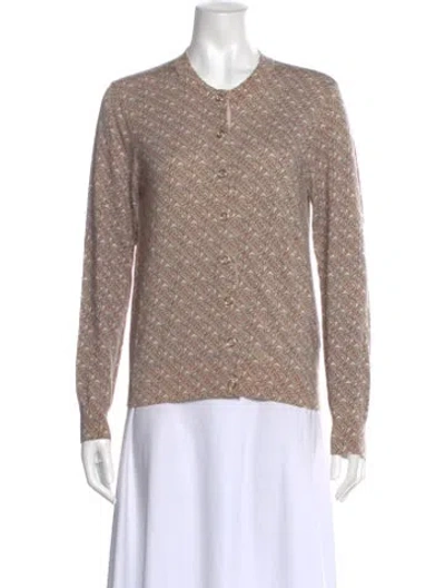 Pre-owned Burberry Merino Wool Crew Neck Sweater In Neutral