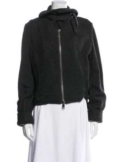 Pre-owned Burberry Merino Wool Jacket In Gray