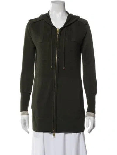 Pre-owned Burberry Merino Wool Jacket In Green