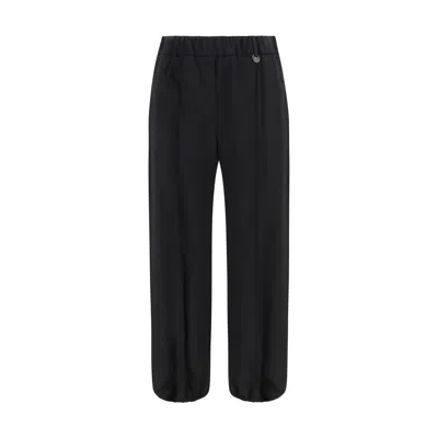 Burberry Merino Wool Jogging Pants In Purple