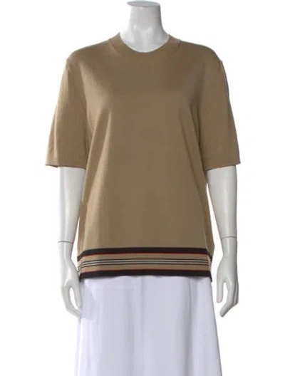 Pre-owned Burberry Merino Wool Patterned Sweater In Neutral