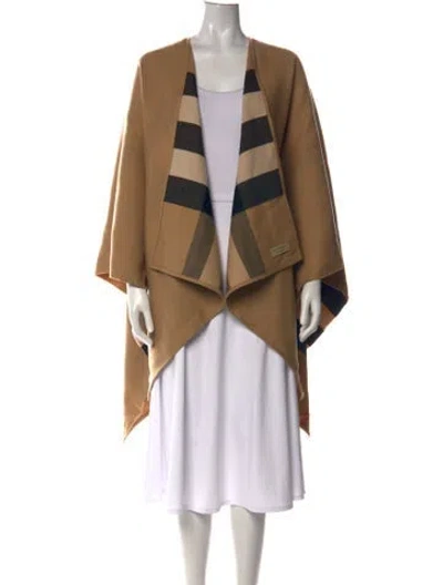 Pre-owned Burberry Merino Wool Plaid Print Sweater W/ Tags In Neutrals