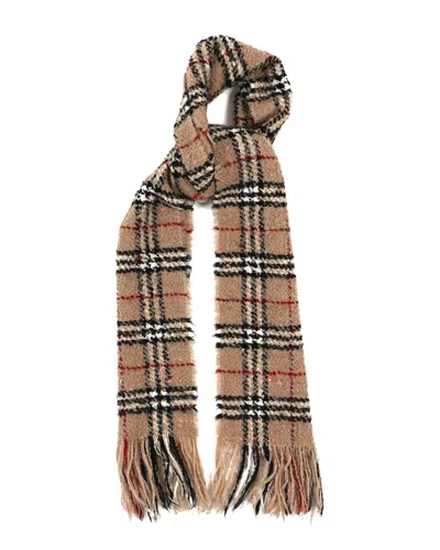 Burberry Merino Wool Polyester Vintage Check Scarf (authentic Pre-loved) In Brown