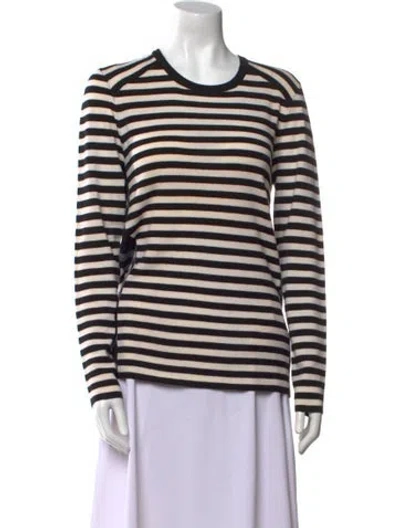 Pre-owned Burberry Merino Wool Striped Sweater