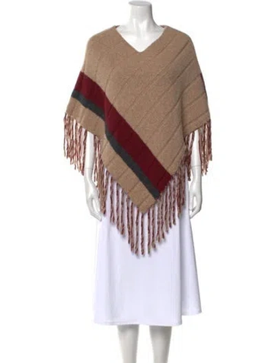 Pre-owned Burberry Merino Wool Striped Sweater In Neutral