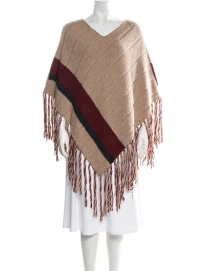 Pre-owned Burberry Merino Wool Striped Sweater In Neutrals