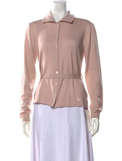 Pre-owned Burberry Merino Wool Sweater In Pink