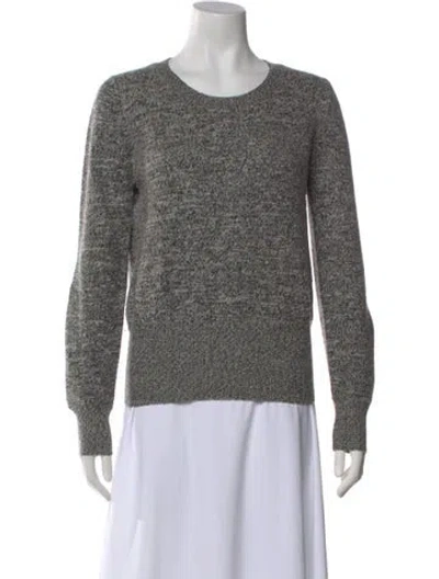 Pre-owned Burberry Merino Wool Tweed Pattern Sweater In Gray