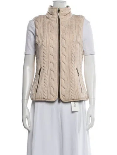 Pre-owned Burberry Merino Wool Vest In Neutrals
