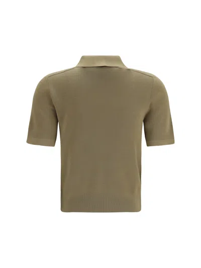 Burberry Merino Wool With Check Trim Knit Polo