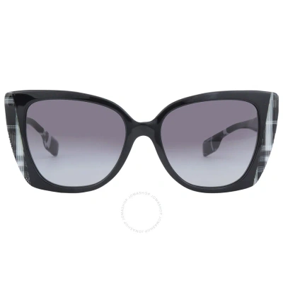 Burberry Meryl Grey Gradient Butterfly Ladies Sunglasses Be4393 40518g 54 In Black / Grey / White