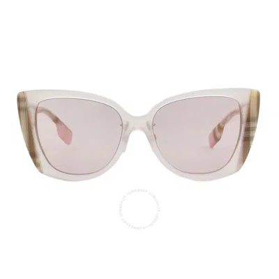 Burberry Meryl Light Pink Cat Eye Ladies Sunglasses Be4393f 4052/5 54 In Ink / Pink