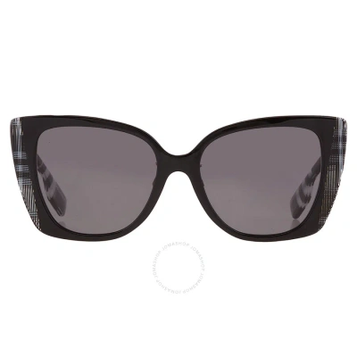 Burberry Meryl Polarized Dark Grey Butterfly Ladies Sunglasses Be4393f 405181 54 In Black / Dark / Grey / White