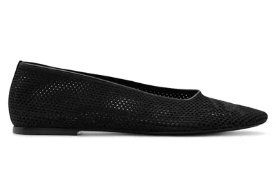 Pre-owned Burberry Mesh Detailed Slipon Ballerina Flats (women's) Sneakers In Black