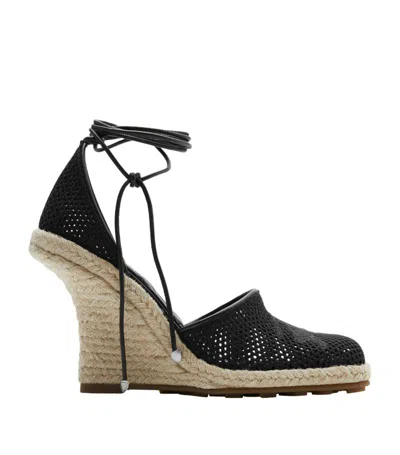 BURBERRY MESH ESPADRILLE WEDGES 90