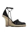 Burberry Mesh Plunge Espadrilles In Black