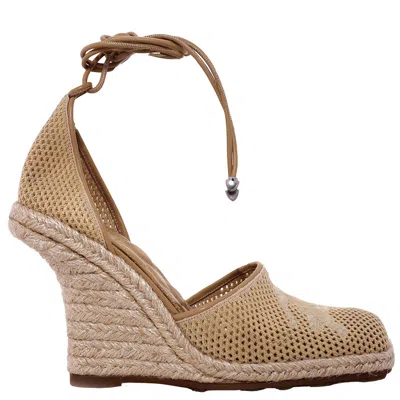 BURBERRY BURBERRY MESH PLUNGE WEDGE HEEL ESPADRILLES