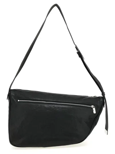 Burberry Shield Messenger Bag With Adjustable Strap In Slate