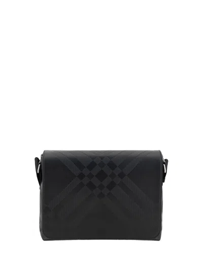 Burberry Messenger Shoulder Bag In Black